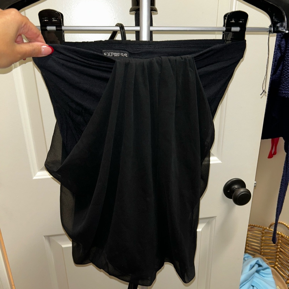 Express Black tube top with Cut Out